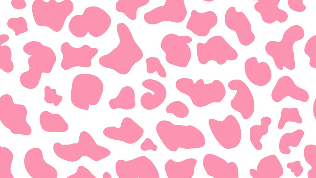 Rose Pink Cow Print Laptop and Desktop Wallpaper