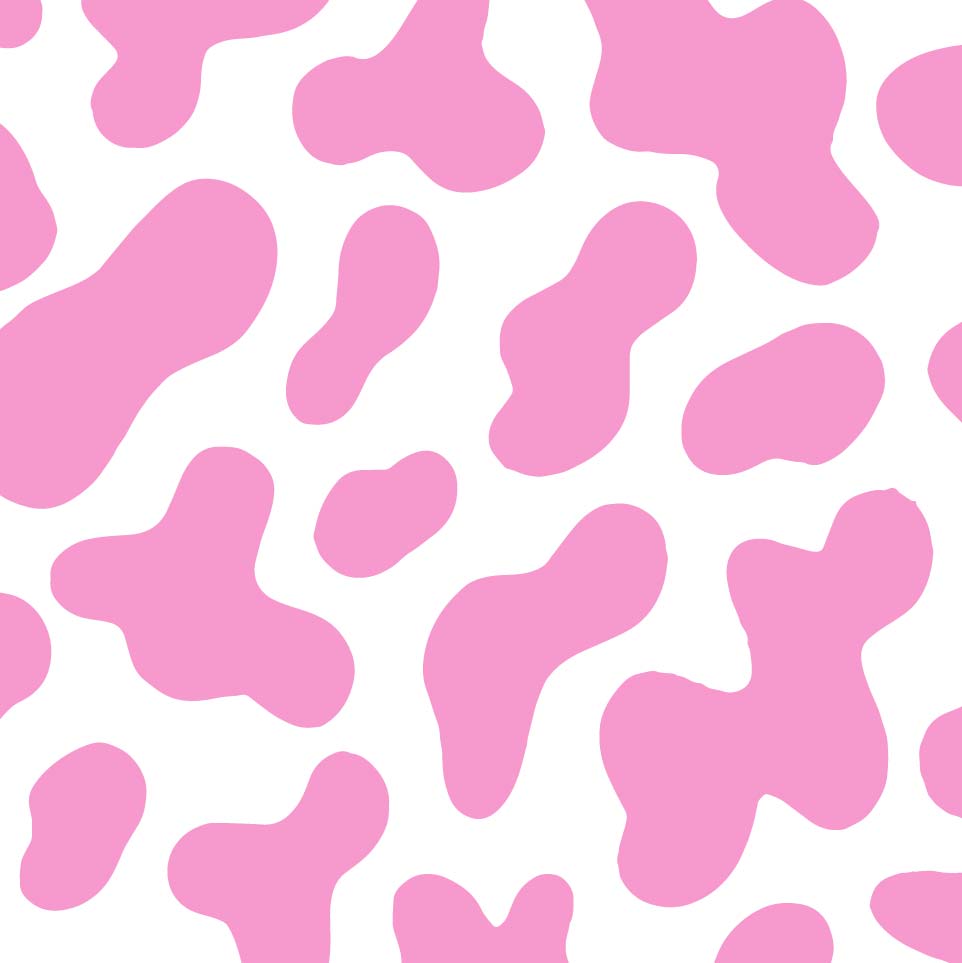 White and Pink Cow Print Watch Wallpaper